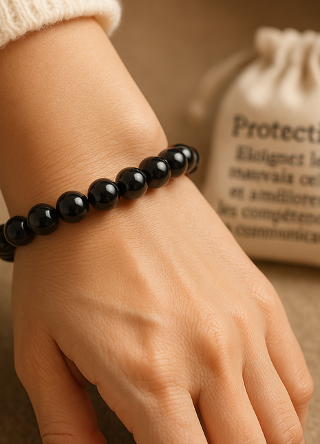 Bracelet en Obsidienne Noire – Protection et Force Intérieure