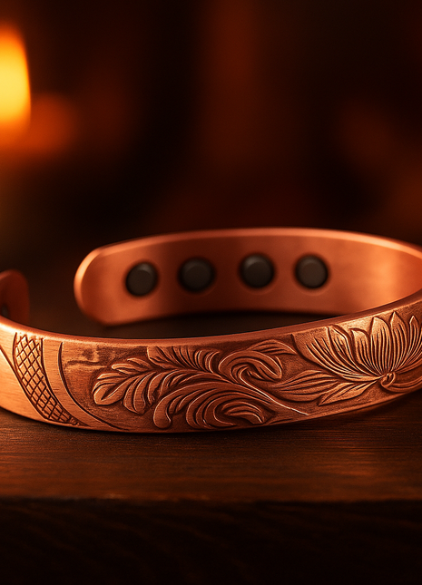 Bracelet magnétique en cuivre-Énergie, protection et équilibre intérieur