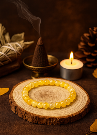 Bracelet en Citrine – Énergie Solaire et Abondance
